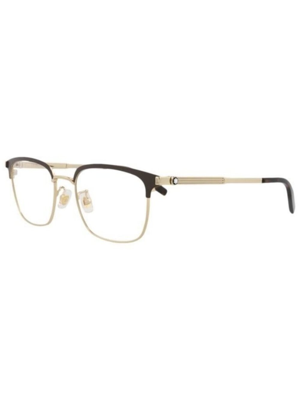 New Montblanc Mens Square/Rectangle Gold Gold Transparent Fashion Designer Eyegl
